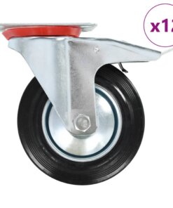 vidaXL 12 st Zwenkwielen 160 mm