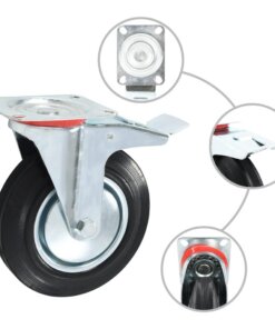 vidaXL 12 st Zwenkwielen 200 mm