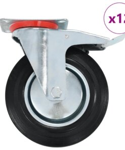 vidaXL 12 st Zwenkwielen 200 mm