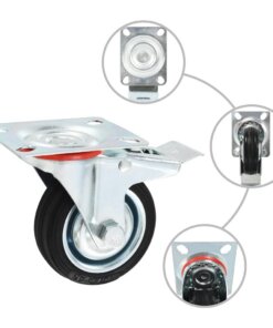 vidaXL 12 st Zwenkwielen 75 mm