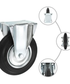 vidaXL 16 st Wielen vast 200 mm