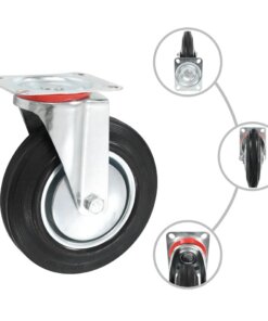 vidaXL 16 st Zwenkwielen 200 mm
