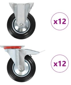 vidaXL 24 st Wielen 160 mm