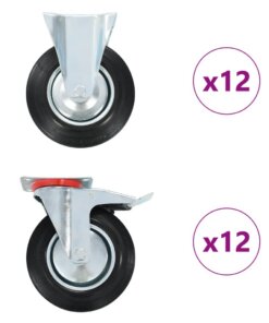 vidaXL 24 st Wielen 200 mm