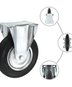 vidaXL 24 st Wielen vast 200 mm