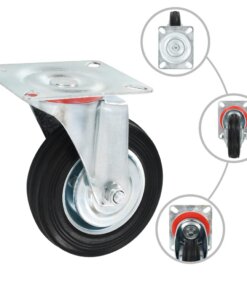 vidaXL 24 st Zwenkwielen 100 mm