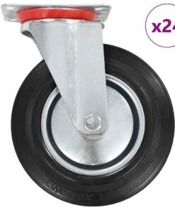 vidaXL 24 st Zwenkwielen 200 mm