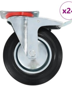 vidaXL 24 st Zwenkwielen 200 mm