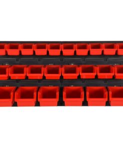 vidaXL 26-delige Sorteersysteemset 77x39 cm polypropeen rood en zwart