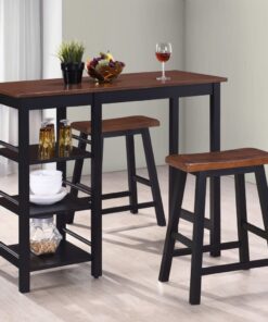 vidaXL 3-delige Barset MDF zwart