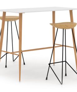 vidaXL 3-delige Barset wit