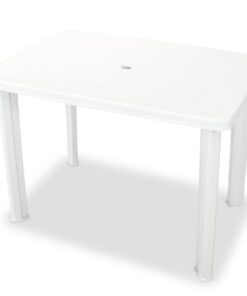 vidaXL 3-delige Bistroset kunststof wit