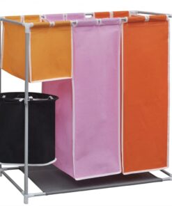 vidaXL 3-delige Wassorteerder met wasmand