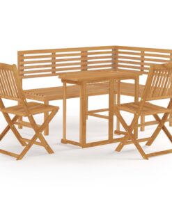 vidaXL 4-delige Bistroset massief acaciahout