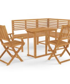 vidaXL 4-delige Bistroset massief acaciahout