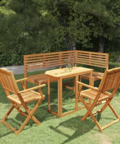 vidaXL 4-delige Bistroset massief acaciahout