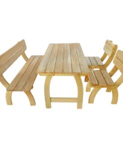 vidaXL 4-delige Tuinset geïmpregneerd grenenhout