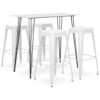 vidaXL 5-delige Barset wit