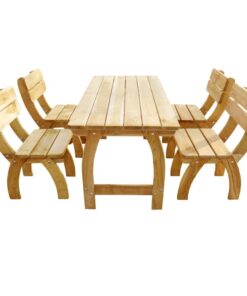 vidaXL 5-delige Tuinset geïmpregneerd grenenhout