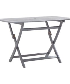 vidaXL 5-delige Tuinset massief acaciahout grijs