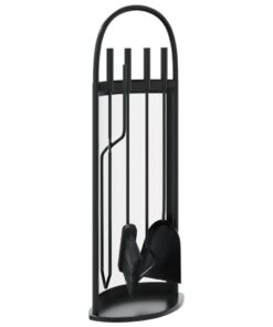 vidaXL 5-delige openhaardgereedschapset 23x15x66 cm staal