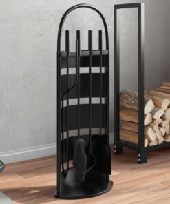 vidaXL 5-delige openhaardgereedschapset 23x15x66 cm staal