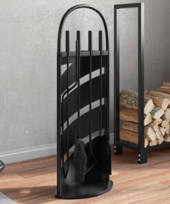 vidaXL 5-delige openhaardgereedschapset 23x15x66 cm staal