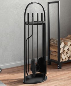 vidaXL 5-delige openhaardgereedschapset 23x15x66 cm staal