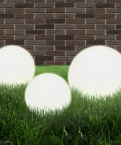 vidaXL 6-delige LED-bollampenset rond 20/30/40 cm PMMA