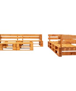 vidaXL 6-delige Loungeset pallet hout honingbruin