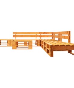 vidaXL 6-delige Loungeset pallet hout honingbruin