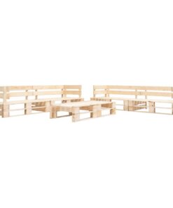vidaXL 6-delige Loungeset pallet hout naturel