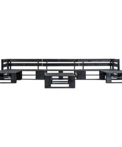 vidaXL 6-delige Loungeset pallet hout zwart