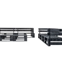 vidaXL 6-delige Loungeset pallet hout zwart