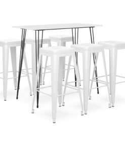 vidaXL 7-delige Barset wit