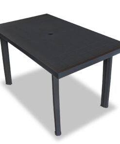 vidaXL 7-delige Tuinset kunststof antraciet