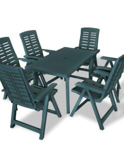 vidaXL 7-delige Tuinset kunststof groen