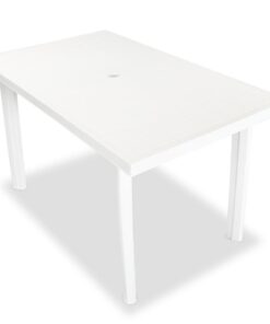 vidaXL 7-delige Tuinset kunststof wit