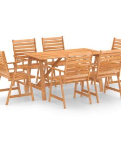 vidaXL 7-delige Tuinset massief acaciahout