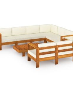 vidaXL 8-delige tuinloungeset met kussens 100x60 cm acaciahout