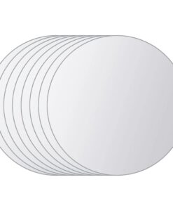 vidaXL 8 st Spiegeltegels rond glas