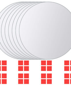 vidaXL 8 st Spiegeltegels rond glas