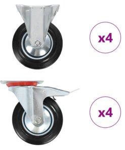 vidaXL 8 st Wielen 160 mm