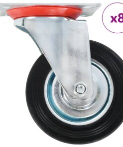 vidaXL 8 st Zwenkwielen 100 mm