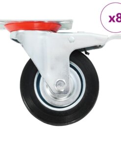 vidaXL 8 st Zwenkwielen 100 mm