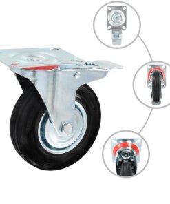 vidaXL 8 st Zwenkwielen 125 mm