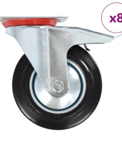 vidaXL 8 st Zwenkwielen 160 mm