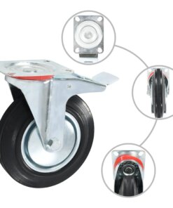 vidaXL 8 st Zwenkwielen 200 mm