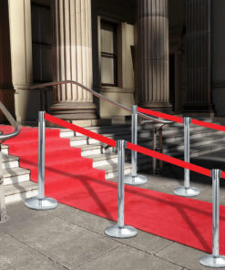 vidaXL Afzetpalen 4 st met banden roestvrij staal zilverkleurig