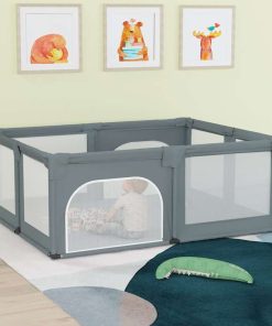 vidaXL Babybox met 2 deuren oxford stof lichtgrijs